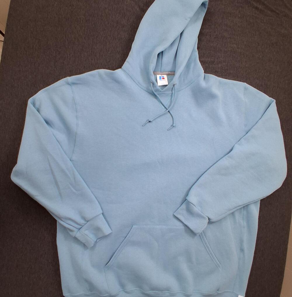 Russell Athletic Hoodie Mens 2XL Blue Fleece Heavyweight Hooded Pockets